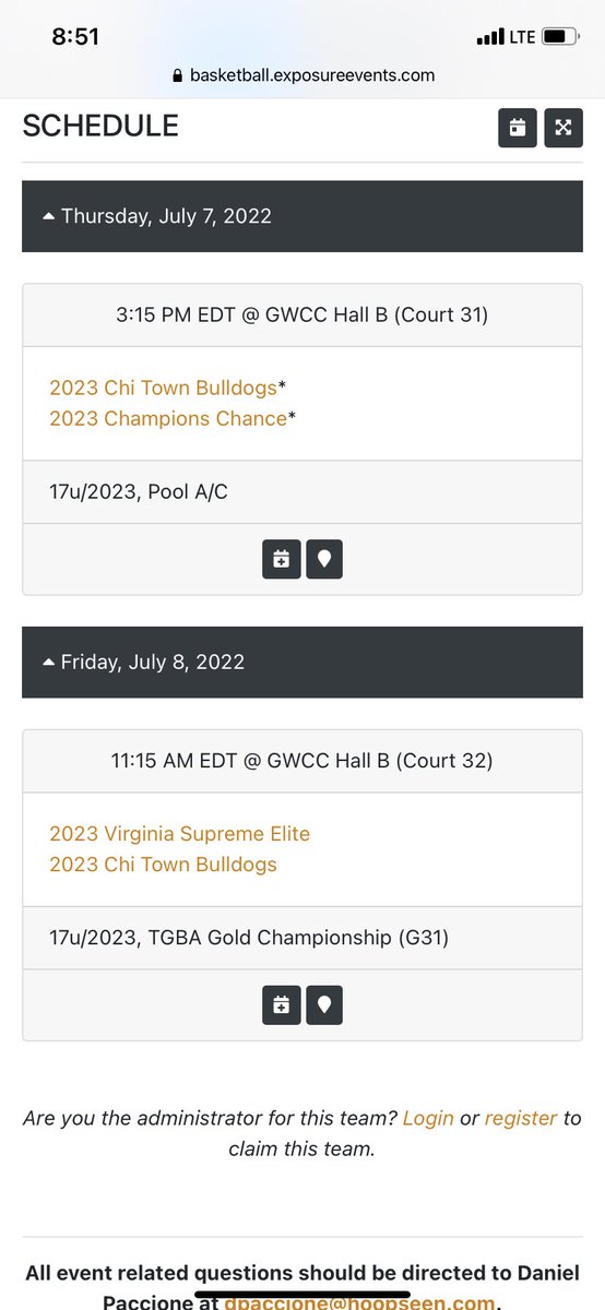 Anthony Beckham (@anthony37413708) on Twitter photo Chi Town Bulldogs 17u will be in Atlanta for <a href="/ny2lasports/">NY2LA SPORTS</a> the Best of the South. College coaches here is the schedule.
<a href="/BulldogsChi/">Chi-town Bulldogs</a>
<a href="/recruitszone/">Recruits Zone (Blake Smith)</a>
<a href="/ahmerecarson2/">ahmere carson</a>
<a href="/JakeemCole/">Jakeem Cole</a>
<a href="/YarellGreer/">Yaya greer</a> Chi Town Bulldogs 17u will be in Atlanta for <a href="/ny2lasports/">NY2LA SPORTS</a> the Best of the South. College coaches here is the schedule.
<a href="/BulldogsChi/">Chi-town Bulldogs</a>
<a href="/recruitszone/">Recruits Zone (Blake Smith)</a>
<a href="/ahmerecarson2/">ahmere carson</a>
<a href="/JakeemCole/">Jakeem Cole</a>
<a href="/YarellGreer/">Yaya greer</a>