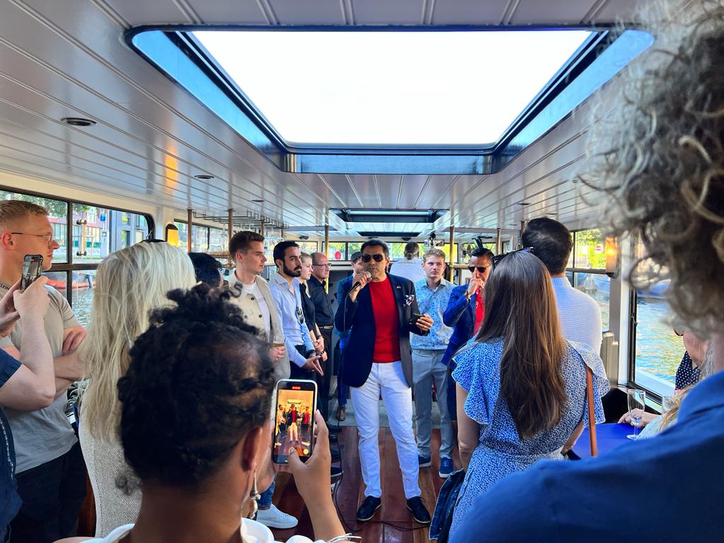Thank you all for joining us at our #4thofJuly event on the waters of #Amsterdam! With a special thank you to @Smidtje Luxury Cruises, @Spataro Chocolaterie &amp; Patisserie and Juliet July for making our cruise unforgettable. Wishing you all a lovely summer!#ААВC #businessnetworking