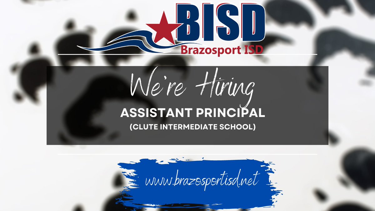 Who wants to come join Cougar Nation as an Assistant Principal at Clute Intermediate School!? Interested candidates can visit our website to view job details & apply! applitrack.com/brazosportisd/… #BISDpride #FromHereAnythingIsPossible