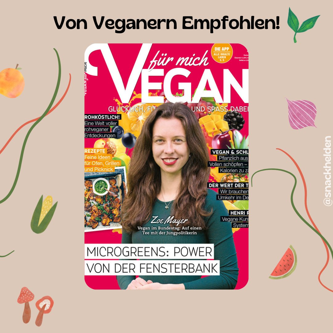 snackhelden's tweet photo. Die Zeitschrift „Vegan für mich” hat unsere Snackballs in der neuesten Ausgabe einmal unter die Lupe genommen. Das Ergebnis: Eine klare Empfehlung!Wir freuen uns sehr darüber! Lest und erfahrt gerne mehr zu unseren Snacks. Ihr findet unseren Beitrag auf Seite 64! https://t.co/Ked0jfcZYd