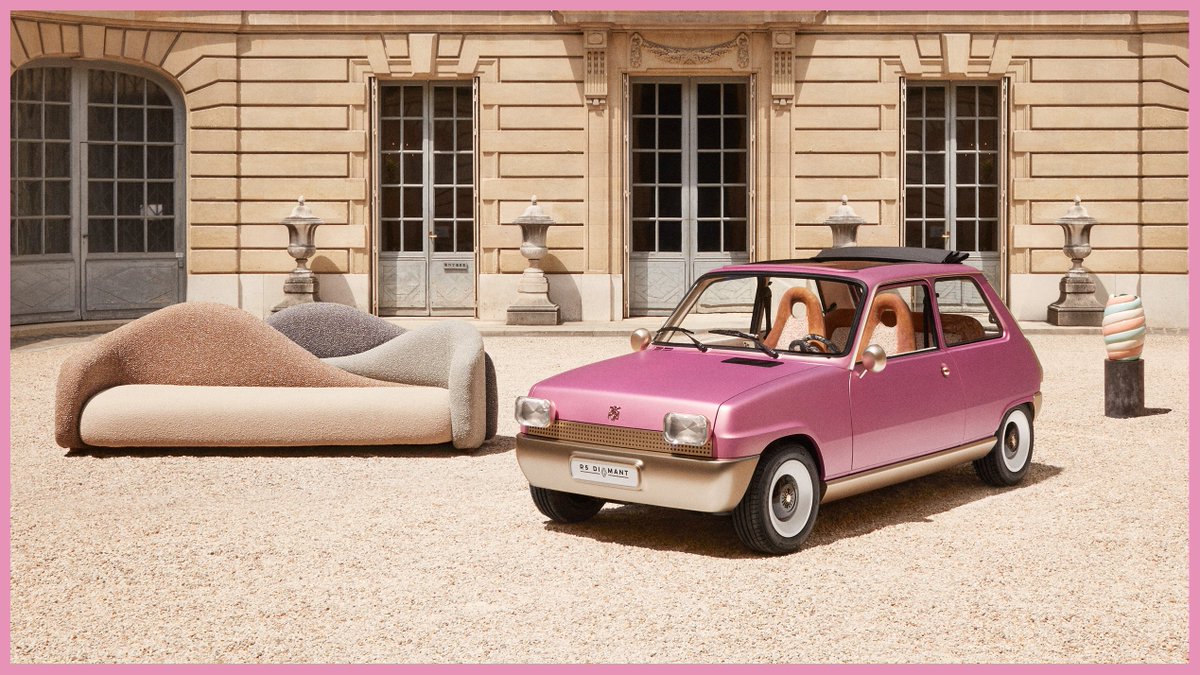 Renault_Co's tweet photo. Un volante de mármol pero un corazón de oro. #R5DIAMANT, un homenaje premium a #Renault5 diseñado por #pierregonalons finalmente se ha presentado. Con mucha artesanía, es un eléctrico modernizado que es una joya de auto conceptual. #50YEAR5 https://t.co/8O3iqbigqZ