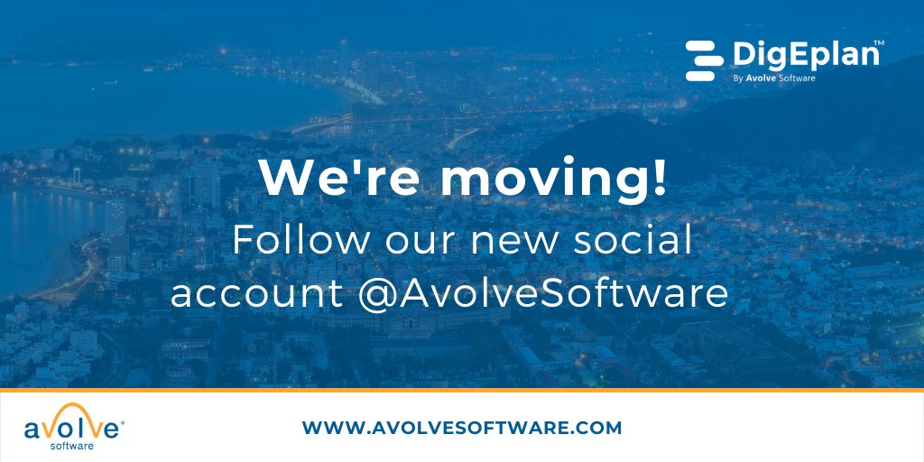 DigEplan's tweet photo. We’re moving! The DigEplan account will be retiring. To keep up-to-date with the latest news and information about DigEplan follow @avolvesoftware. https://t.co/aYFzRAc31s