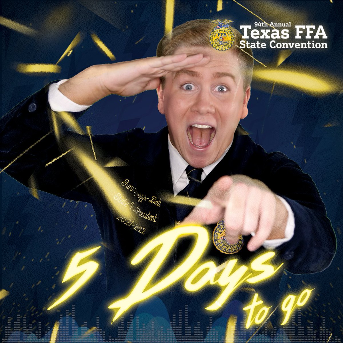Only 5 days until the 94th Annual Texas FFA Convention! #TexasFFA #AmplifyFFA #MyTexasFFA