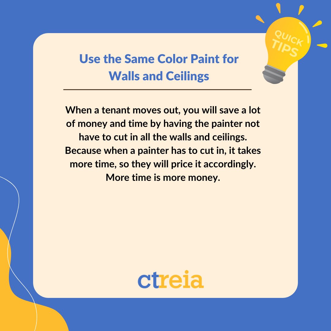 ctreia's tweet photo. When you have your own home, as much as possible, you want to use your favorite colors. But, when you're planning to become a landlord, you will learn to stick with one rule.
#CTREIA #tips
#realestateinvestor #realestate
#insurance #funding
#realtor #success https://t.co/2ay3Jw3xo3