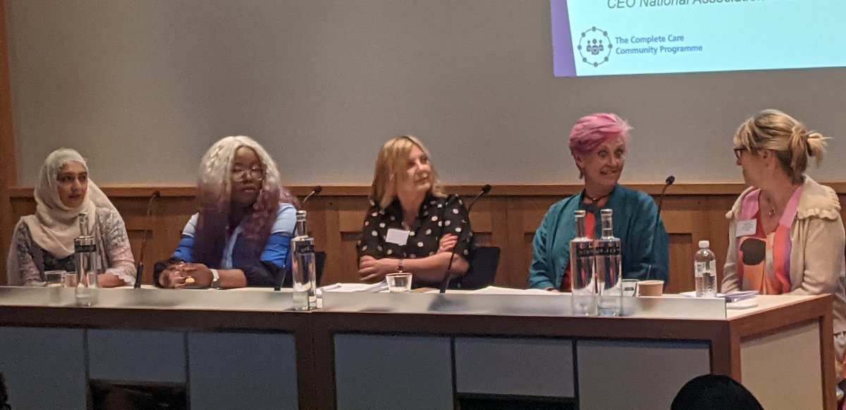 OneWirralCIC's tweet photo. #CCCinequalities Panel - all women, all tremendous. 
What a lineup:
Dr Ruth Bromley, @LiviButt, , @nicolagitsham @Christy_Melam @fhussain73 
"Be brave, be humble, be kind"
It ain't what you do it's the way that you do it ...
#comealongside #supportnotfix https://t.co/9LlAskKYZC