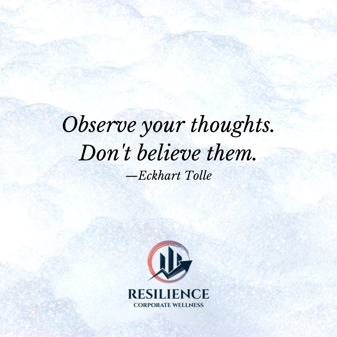 ResilncCorpWell's tweet image. Don&apos;t believe everything you think ✨

#goodreminder #observeyourthoughts #mindfulness #eckharttolle #eckharttollequotes #resiliencecorporateyoga #inspirtation #wisewords