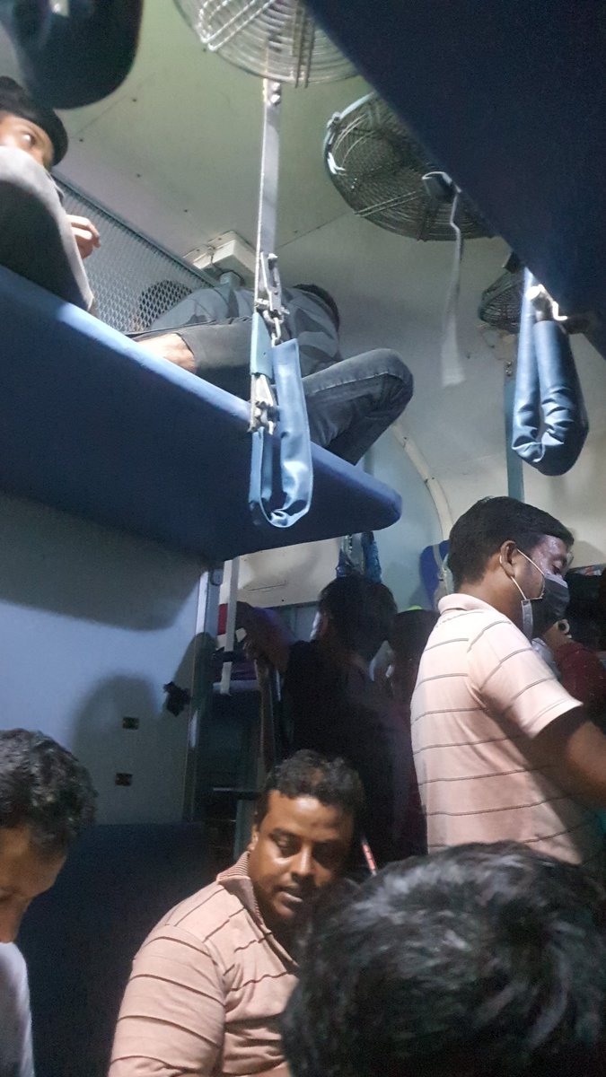 koolboy_robin's tweet photo. @RailMinIndia @IRCTCofficial why so many unreserved passengers on my compartment  train number 15959 kamrup express  source station howrah date 6 July 2022 compartment number S 1 and  railway official  not taking any action if we lost our valuable belongings then who responsible. https://t.co/uf2DM2p1QB