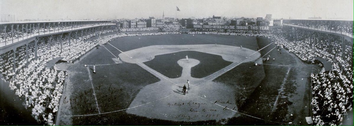 ouroldballgame's tweet photo. West Side Park (#Cubs home before Wrigley) had a mental hospital just beyond LF. It's where the term "out of LF" (meaning crazy) came from. https://t.co/AHtR4zNfwh