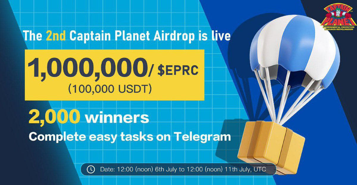 DynamicAirdrops's tweet photo. 🚨 Airdrop: EPRCDAO 
🔥 Total Reward: 1,000,000 $EPRC
🤑 Refer: Top 20 Winners Will Receive 5000 $EPRC Each
🛃 Website: https://t.co/hayiQ3DCY9
🚧 Rating: ⭐️⭐️⭐️⭐️⭐️ 
📛 Winners : 1800 Random + Top 20 Referrals 
🤖 Airdrop Link : https://t.co/lh9XQXQ4Op https://t.co/285gm96zud