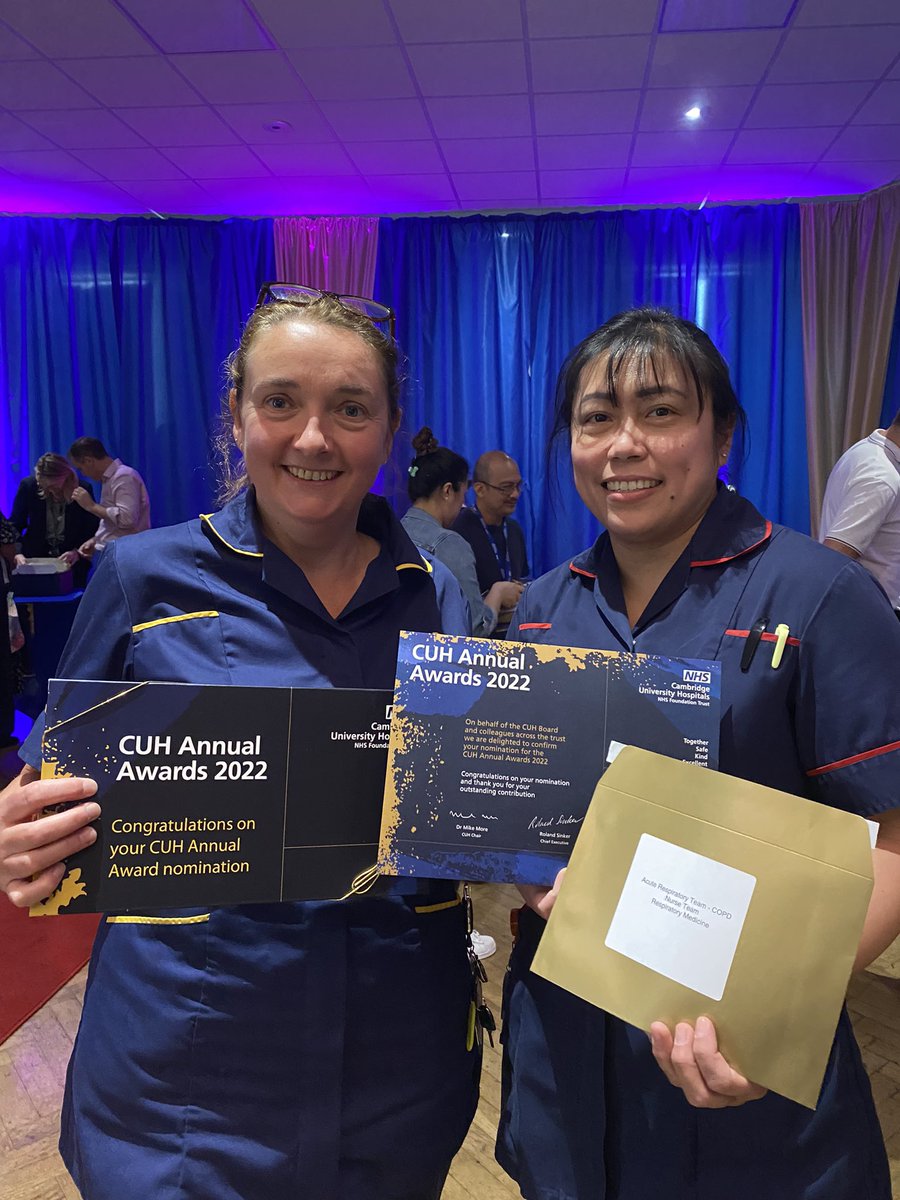 CUH_RespNurses's tweet photo. We are very delighted and proud to have been nominated for ‘Stronger together - team of the year award’ https://t.co/A2JiJVyTRn