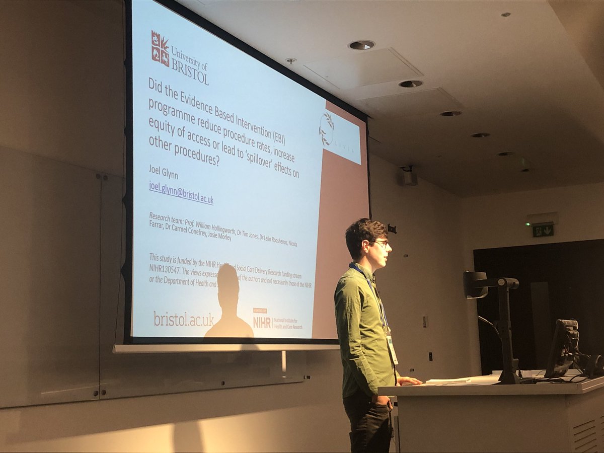 <a href="/joelglynn/">Joel Glynn</a> outlining the initial findings from quantitative work exploring the #EBI programme #HSRUK22