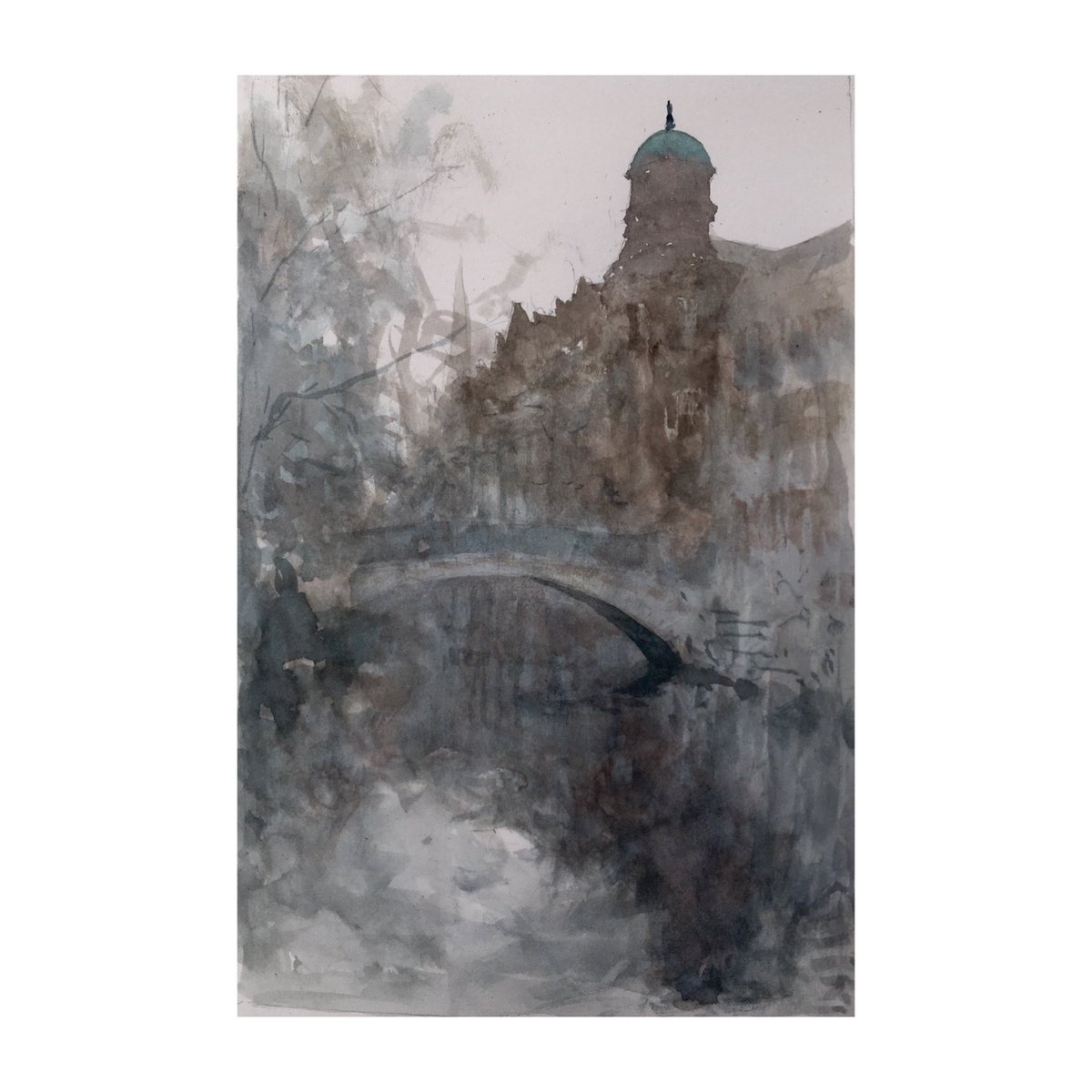 primarypalette's tweet photo. Norwich art school from the River Wensum. Plein air sketchbook painting on 300 gsm Fabriano HP #britpleinair #pleinairuk #watercolour #watercolor #Norwich #norwichuniversity #fabrianoinacquarello https://t.co/Z0DsIAJvsP