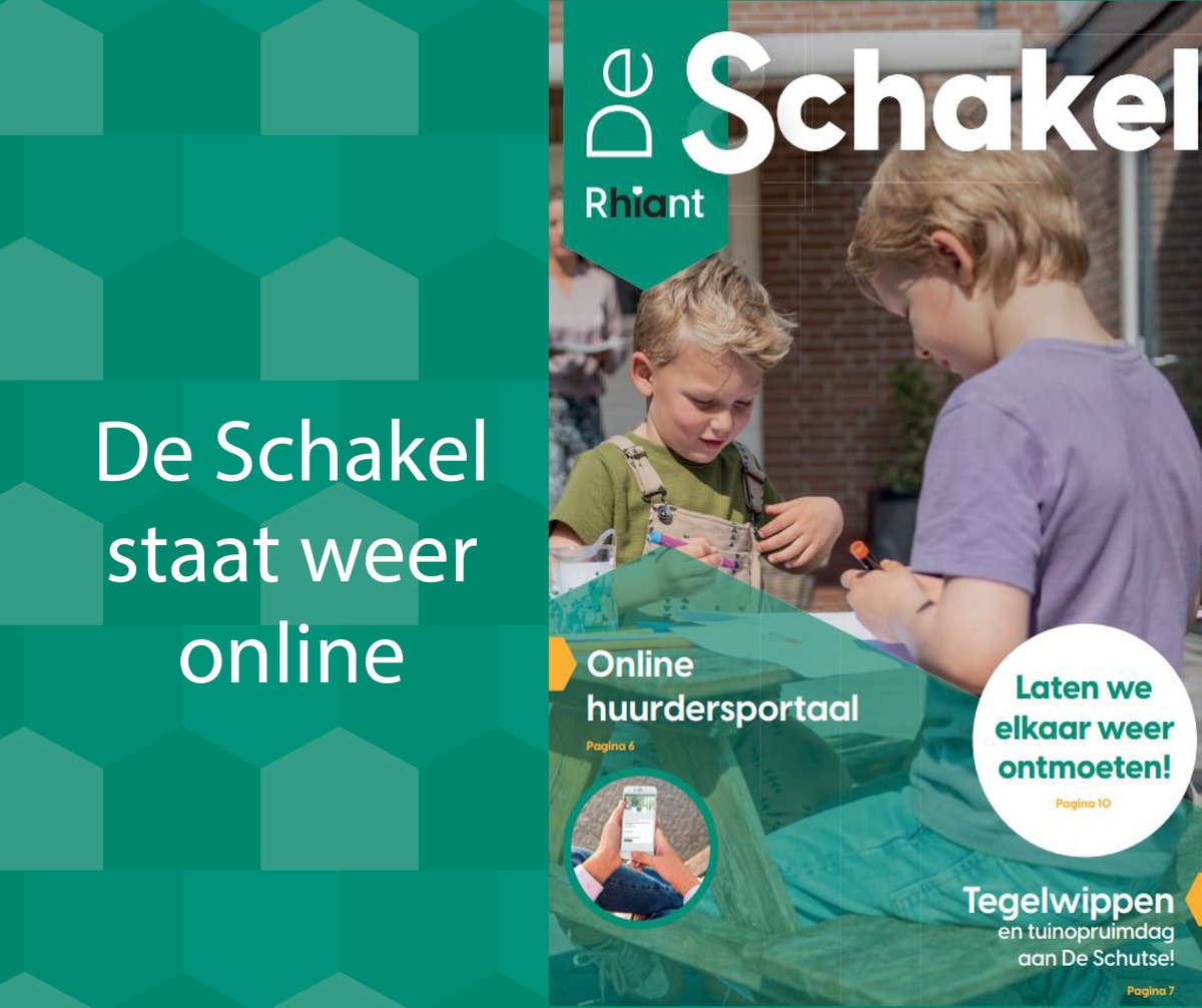 Heeft u hem al gelezen? De 𝐧𝐢𝐞𝐮𝐰𝐬𝐭𝐞 𝐒𝐜𝐡𝐚𝐤𝐞𝐥 is deze week bij onze huurders op de mat (of in de brievenbus) gevallen. En hij ziet er dit keer ook heel anders uit. Wilt u hem lezen? Dat kan 𝐨𝐨𝐤 𝐨𝐧𝐥𝐢𝐧𝐞 via deze link bit.ly/3RgQAiA.