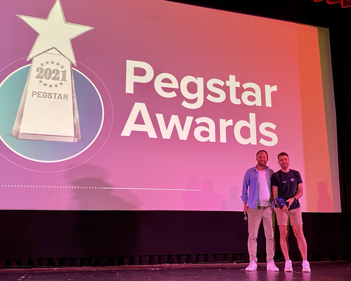 RedPegMarketing's tweet photo. Last week we had the joy of gathering for our Q3 Kickoff and celebrating our newest PegSTARS! 🌟

Every quarter, we vote on the RedPeg team member that has best represented each of our core values. Thank you to this group of rockstars for embodying our ONE TEAM mentality. https://t.co/qPwNMuNRH4