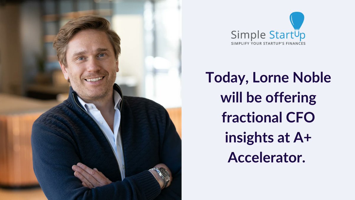 SimpleStartup's tweet image. Today, Lorne Noble will be offering newly founded tech companies his advice on how a solid financial foundation is key to growing a successful business. 
#fractionalCFO #techfounders #simplestartup 
buff.ly/3ajWI8U