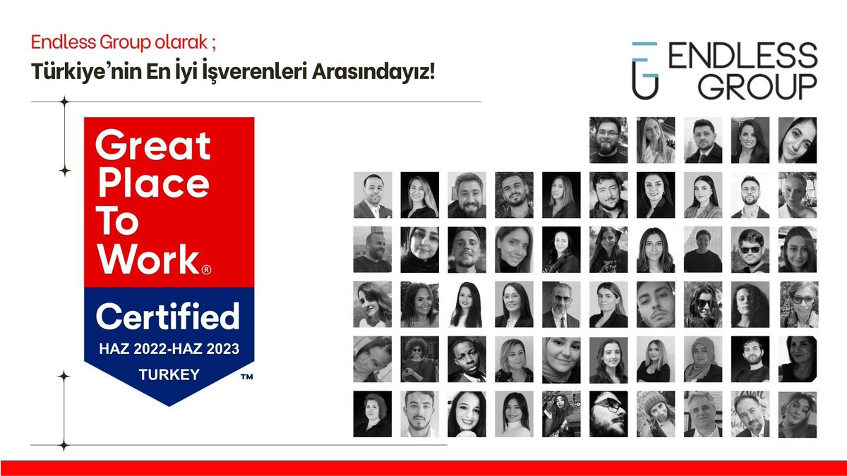Endless Group olarak Türkiye’nin En İyi İşverenleri arasında yer aldık! 7 markamızla Great Place to Work sertifikasına sahip olmanın mutluluğunu yaşıyoruz.

Emeği geçen herkese sonsuz teşekkürler! 🌟

#gptw #wearegreat #betterworld4all #greatplacetowork