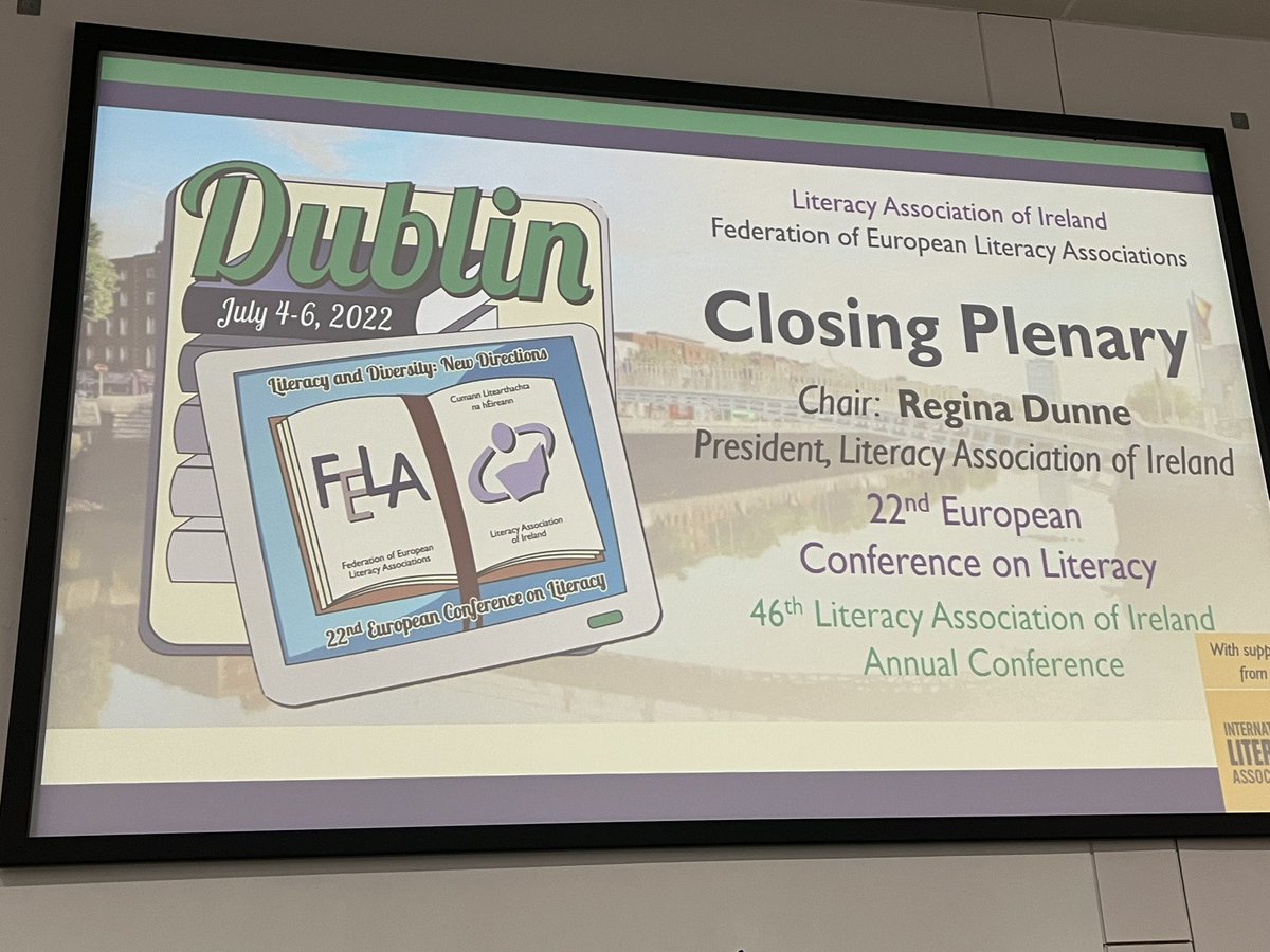 The conference will close with a panel discussion on literacy education in Ireland. Join us in E218 at 15:30!  #2022literacy <a href="/2022Literacy/">European Conference on Literacy, Dublin 2022</a>