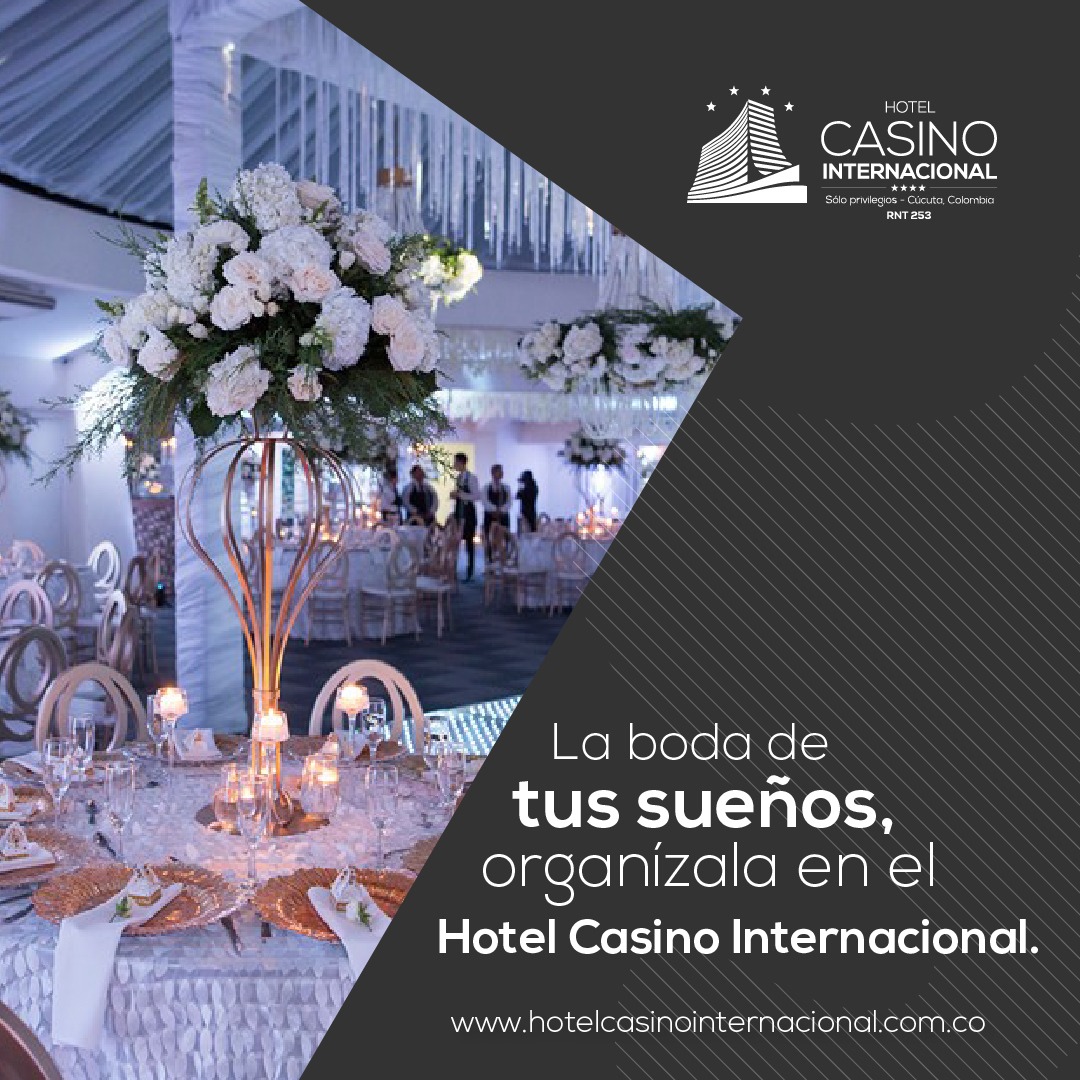 La boda de tus sueños organízala en el Hotel Casino Internacional, con nuestra experiencia somos una garantía para que ese día tan especial sea un evento inolvidable para todos los asistentes  contáctanos para conocer las tarifas y salones que tenemos para ti.
#Bodas #Cucuta