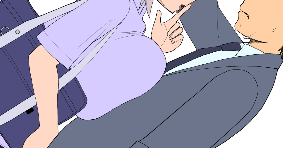 pixivFANBOX 満員電車 冬亜 線画・下塗りまでhttps://t.co/JoVRqrucrS 