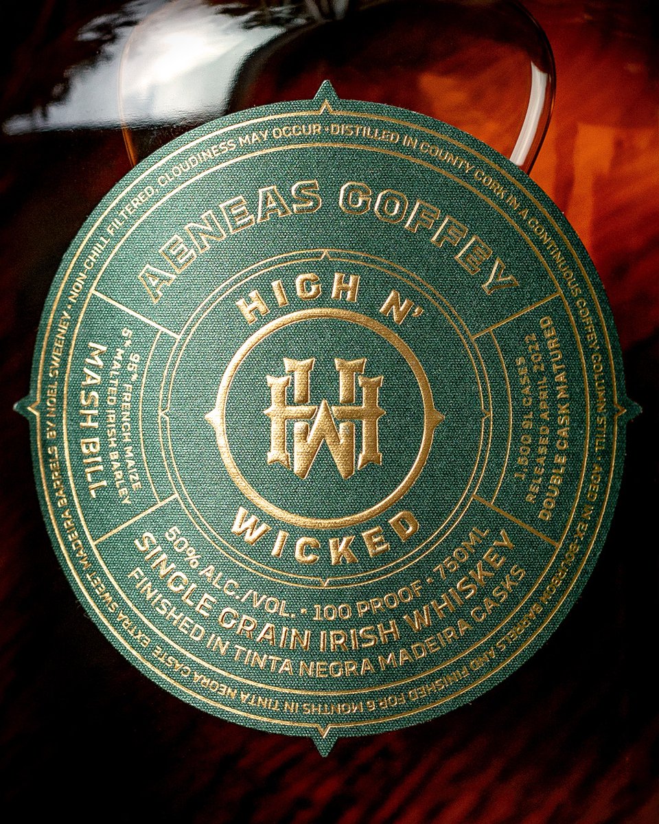 High N' Wicked's "Aeneas Coffey" - Singular Limited Release No. 4
⁠
A Single Grain Irish Whiskey Finished in Ex-Tinta Negra Madeira Casks.⁠
⁠
Origin: County Cork, Ireland
⁠
Finished by: Noel Sweeney
⁠
ABV:50% Alc./Vol - 100 Proof
⁠
Now Shipping - July 2022⁠