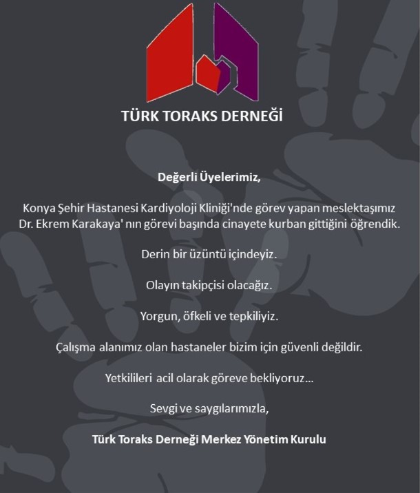Başsağlığı toraks.org.tr/site/community…
#DrEkremKarakaya 
#SağlıktaSiddeteHayır 
#SağlıktaSiddetSonaErsin 
#saglikci