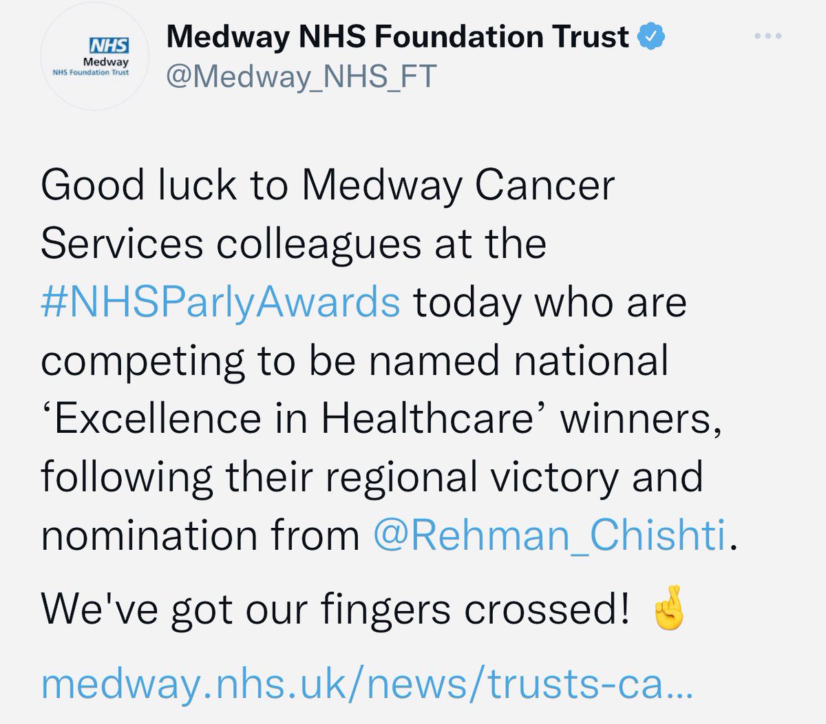 Rehman_Chishti's tweet photo. It was a real pleasure to welcome the brilliant team from Medway Hospital @Medway_NHS_FT attending todays NHS awards in @HouseofCommons The cancer team having won the regional awards. Proud you all at Medway and thank you for all the amazing work you do day one day out. 🙏 https://t.co/TWHBDoWYVR