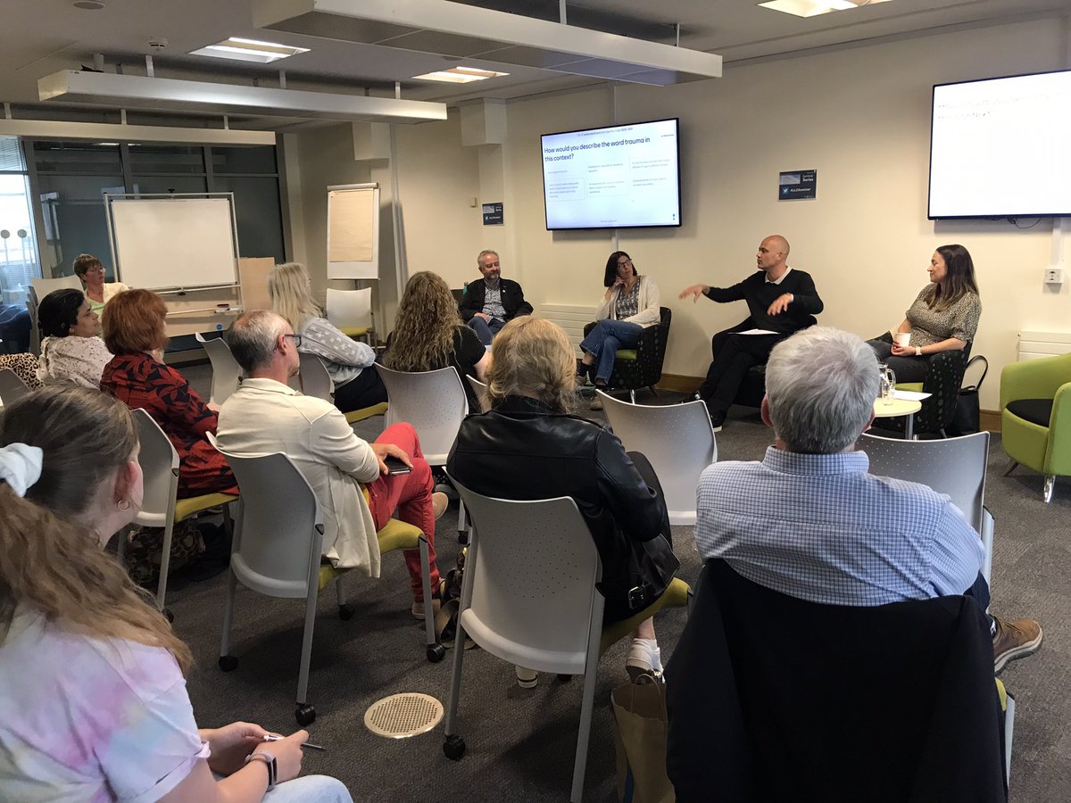 j_j_whitfield's tweet photo. @nathanloynes highlights the need for multi-agency meetings to be face to face when it comes to #supportingfamilies #postcovid at tonight’s #LLCSeminar @LeedsUniLLC https://t.co/M61m1s3Qs1
