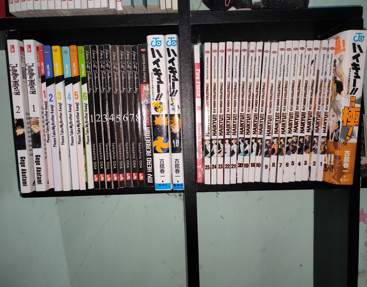 halo, kalo lewat tl kalian tolong bantu like sm rt ya! karena didesak oleh beberapa alasan, aku mau jualin ongoing comic collection aku. ada official haikyuu guide book versi final dan complete, juga haikyuu artbook yang haikara dan complete illustration (yang gede itu) cek reps!