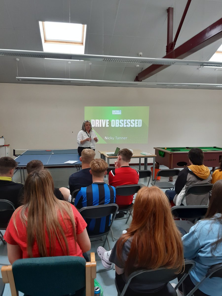 Thank you to Nicky @Nidec  for an interesting presentation about the company and to hear about the many different roles and routes in to the sector, including Graduate schemes &amp;  Apprenticeships!
<a href="/YCalonCymruPE/">Ysgol Calon Cymru</a> 
#year12 #pathways #inspireandinform