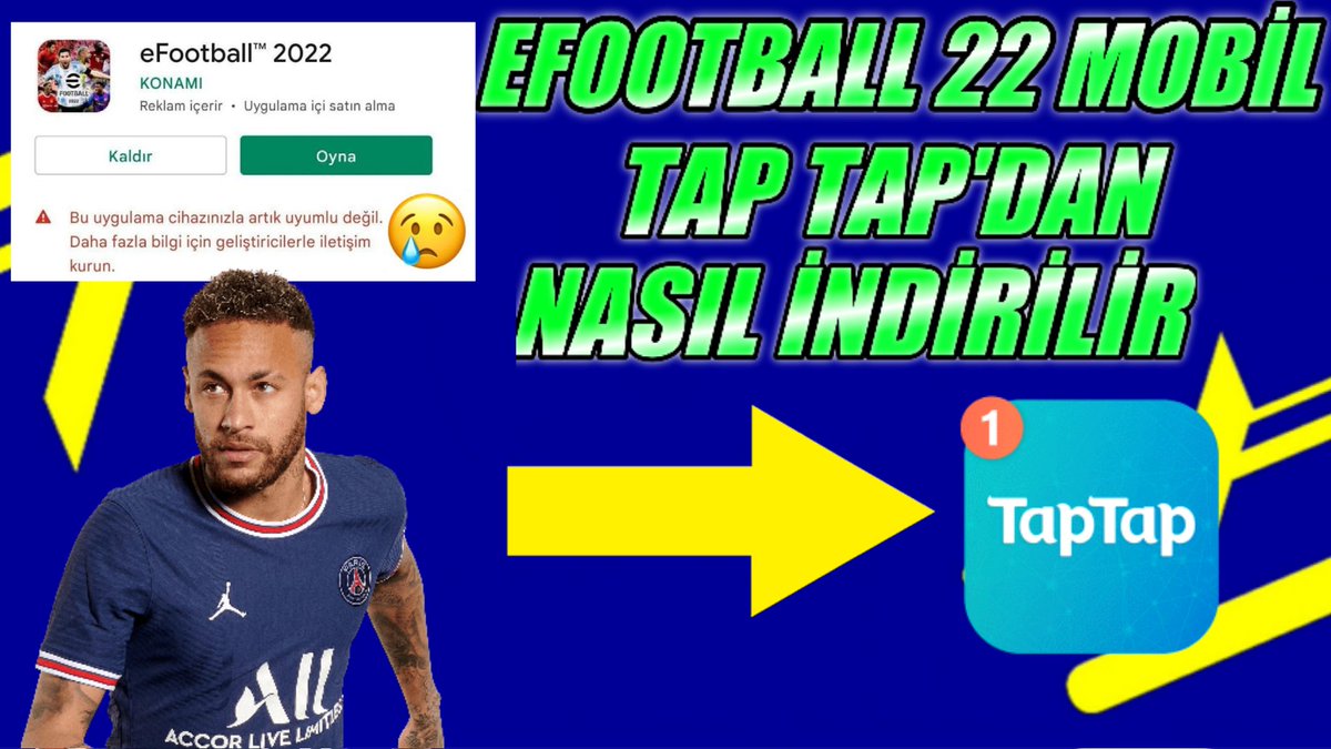 EFOOTBALL 22 MOBİL TAP TAP'DAN NASIL İNDİRİLİR 
LİNK:youtu.be/8d1c_odUC1Y