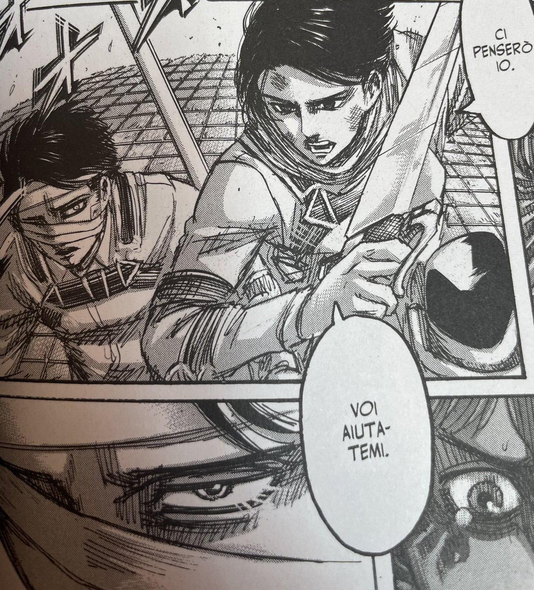 roberta88grace's tweet photo. ~Levi’s expression here. He knows *exactly* how Mikasa must feel here, what is like to kill/let die her host/chosen one… #mangareading #snk #AttackOnTitan #ackerman #ackerbond https://t.co/HVdDOZZEkq