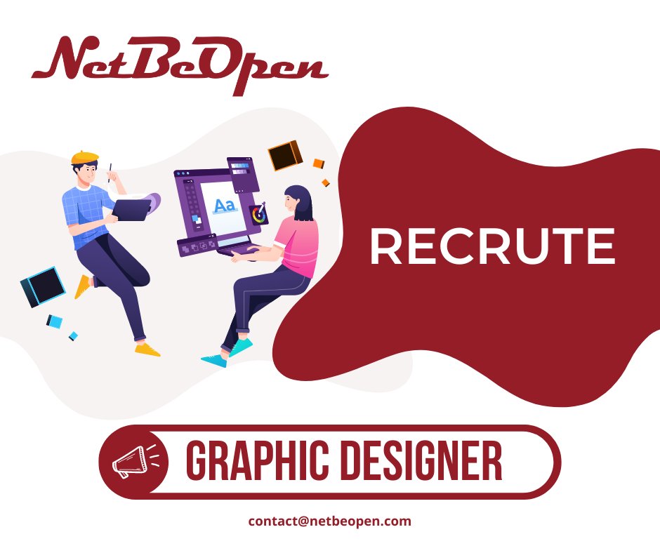 NetBeOpen's tweet image. #hiring 
Vous êtes créatif-ve et passionné-e ! Rejoignez notre équipe
Postulez dés maintenant sur 👉 contact@netbeopen.com
#emploi #job #graphiste #infographe #netbeopen #recrutement