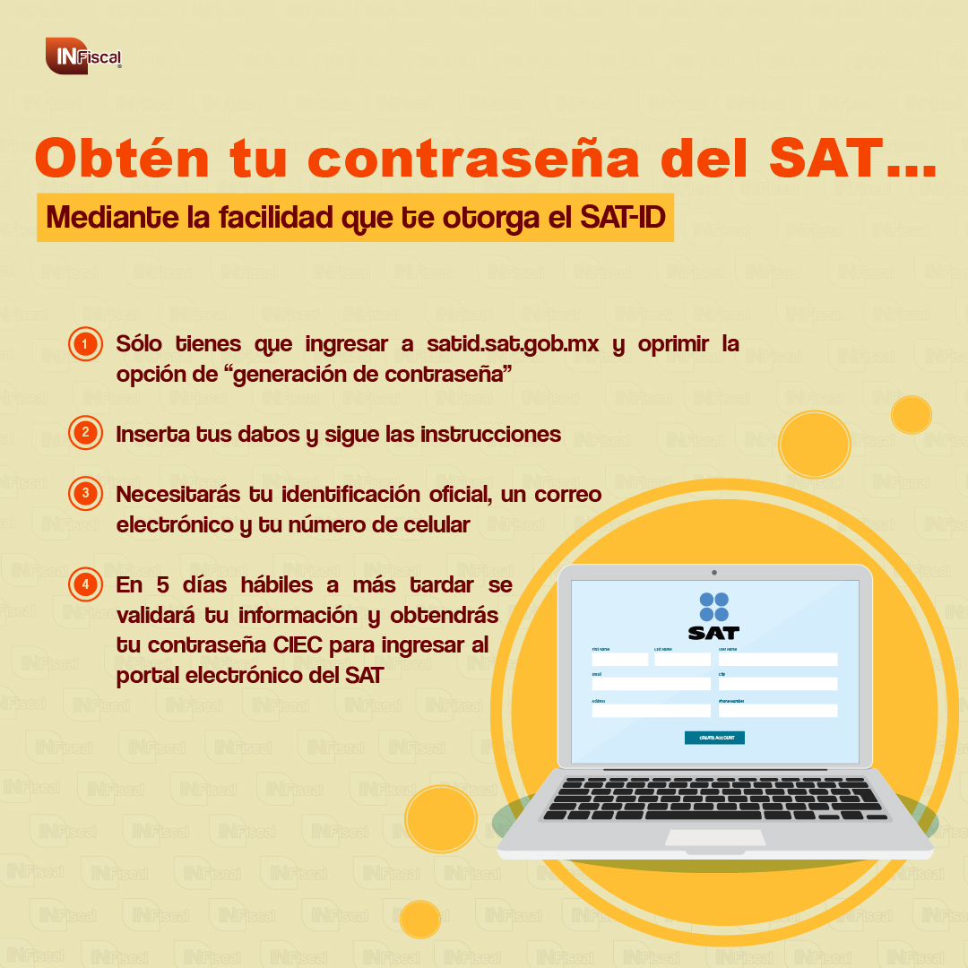 IN_Fiscal's tweet photo. ¿Sabes cuáles son los pasos para obtener tu contraseña mediante SAT-ID?
Sólo son 4, síguelos y obtenla de manera más sencilla.
#SATID
#SAT
#Contadores
#Contadoresmexico
#INFiscal https://t.co/2s0VtdBhBS