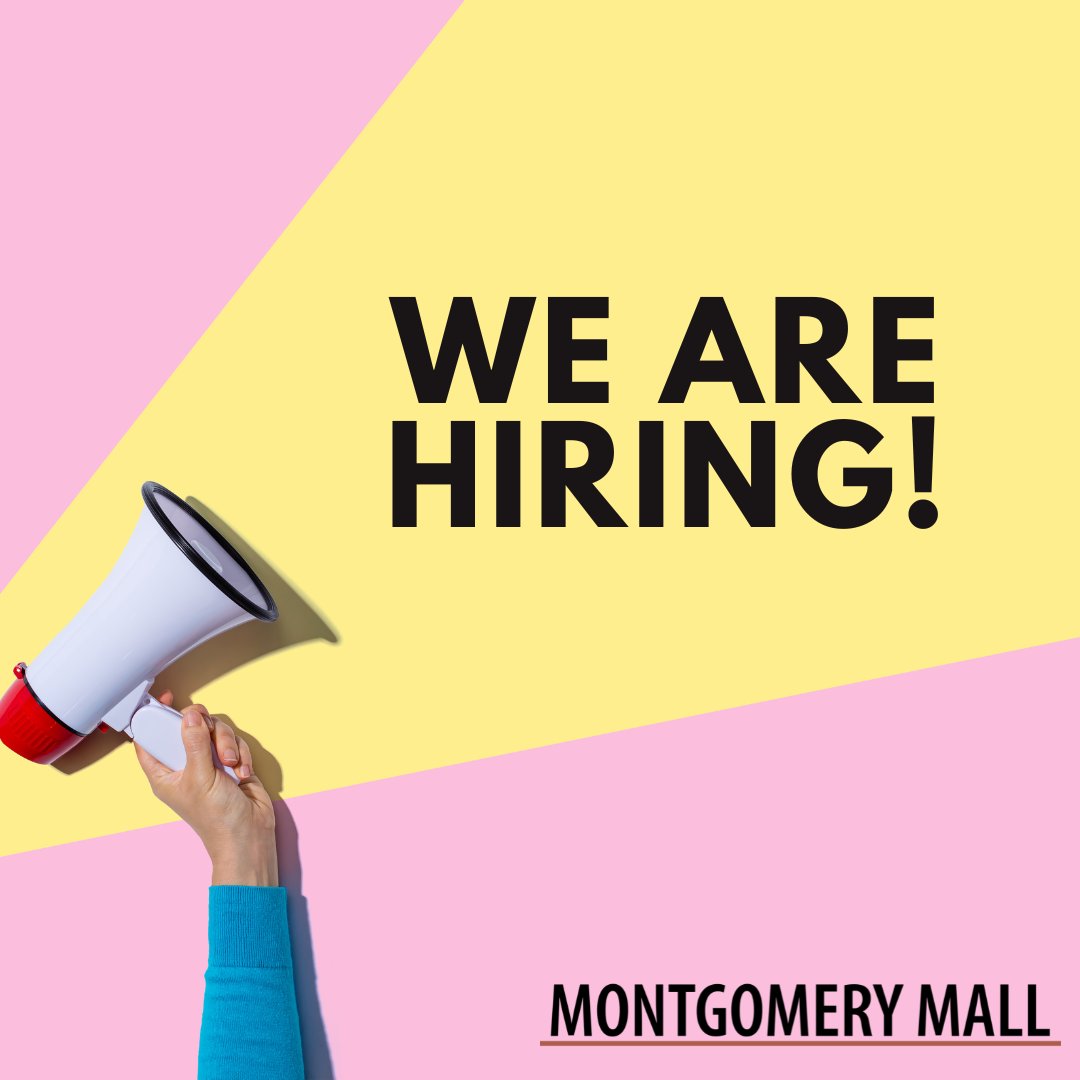 Our retailers are seeking potential candidates to fulfill Part-Time and Full-Time positions. Stop by any of the retail stores in the mall for an opportunity to join their retail team! 💪🛍
#shopmontgomerymall #montgomerymall #northwales #lansdale #montgomerycounty #pennsylvania