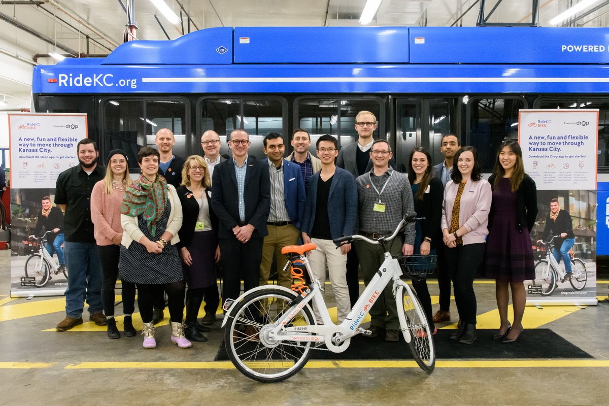 RideKCBike's tweet photo. #Throwback Thursday to 2018 when we officially joined the @RideKCTransit family and launched our electric-assist fleet. We are **so** honored to "connect people to opportunities."
#ridekcbike #bikeshareistransit https://t.co/5Ew5Hucme8
