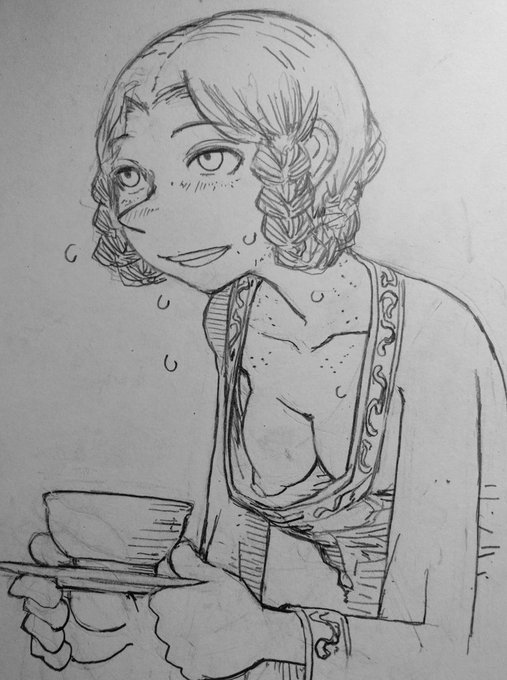 英雄接待をがんばるラーヤちゃん
【えええ英雄様 おおおお茶などいかがですか?】 