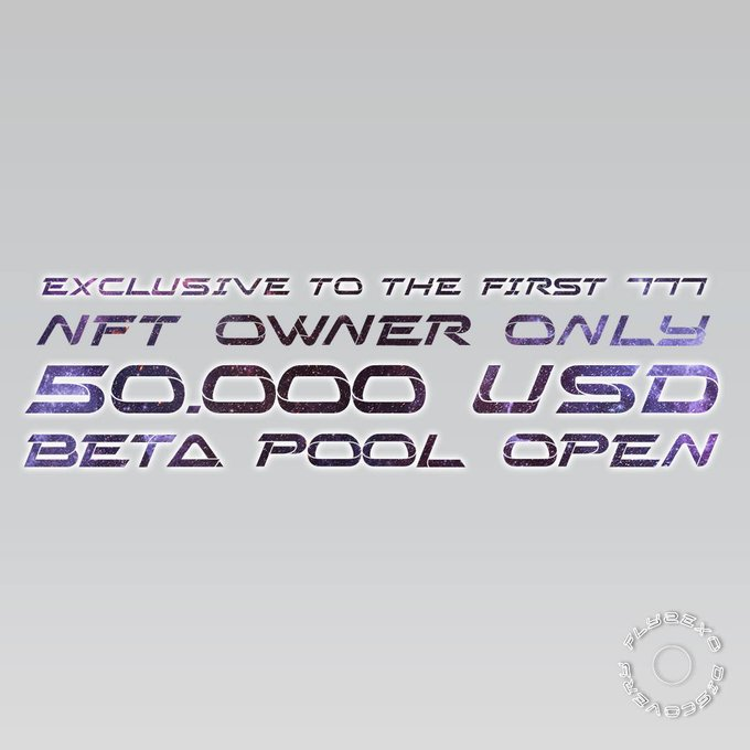 $50,000 Prize for #P2EGame #Metaverse #Game Beta testing activities. First Phase minters have a chance to enter.

Mint is Live &gt; fly2exo.io

#nft #nftcommunity #metaverse #p2e #opensea #nfts #gamer #mintinglive #mintlive #usdt #usd #beta #eth