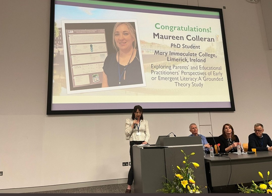Congratulations to Maureen Colleran <a href="/MaurColleran/">Maureen Colleran</a> winner of the poster presentation.  Thanks to judging panel <a href="/WatkinsNiamh/">Niamh Watkins</a> and Sandra Kalnina from the Latvian Reading Association.