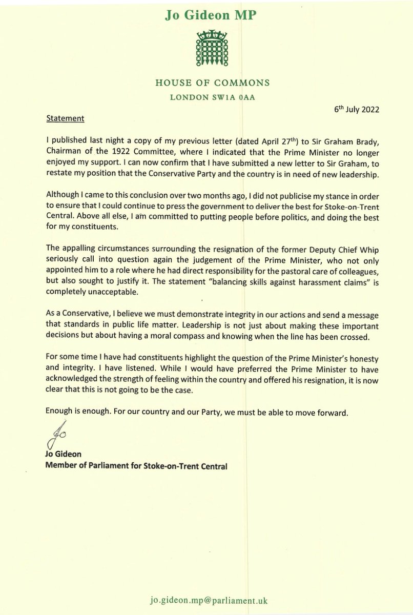 Enough is enough. It’s time to move forward. Please see my statement below.