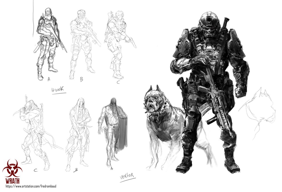 BioHazard Resident Evil Sketches by Fred Rambaud - Watch his Exclusive Master Class on IAMAG : https://t.co/jMs6JA0fV9 