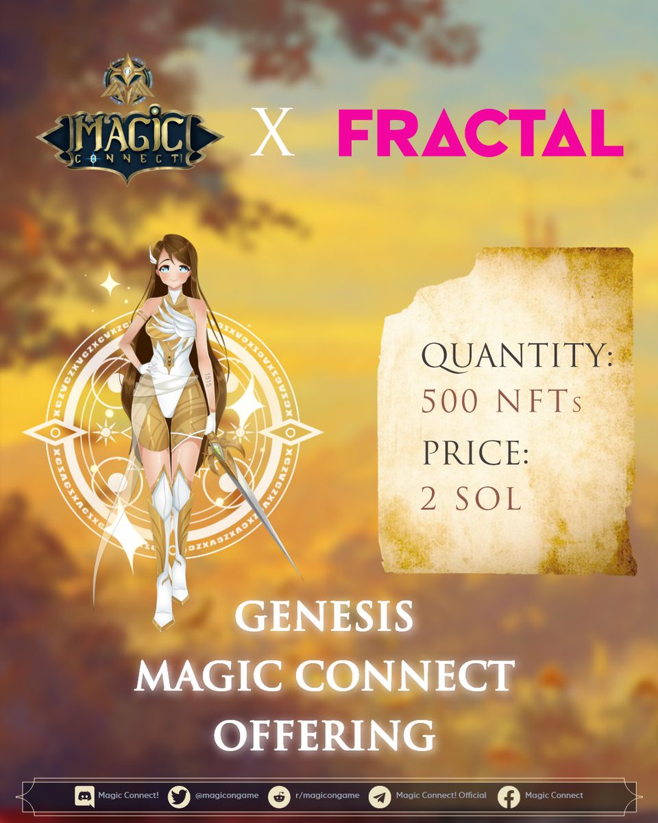 MagiConGame's tweet photo. 🚨🚨OUR #NFT SALE IS LIVE🚨🚨

Only 500 Genesis #NFTs are available! DO NOT MISS THESE!

🗒️WL and OG members: 200 NFTs
🃏Public Mint: 300 NFTs 

Secure yours FAST!
👉https://t.co/HmIyPuN5zk

#MagicConnect #MagiCon #MSHARD #P2E #Crypto https://t.co/lvsVsLJdYe
