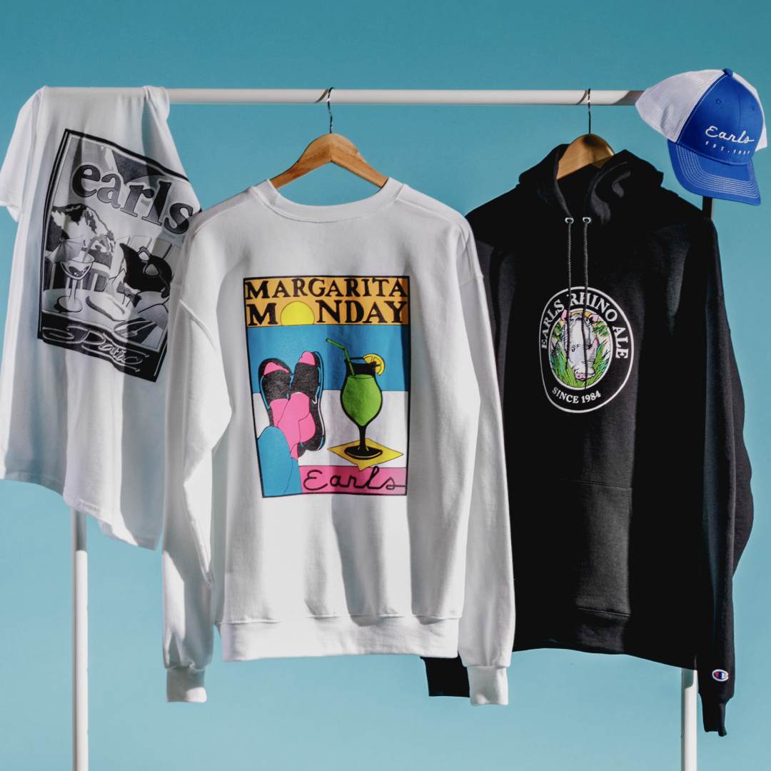 Haven't got your Earls merch yet? Don't worry - the month of 40th celebrations may be coming to an end, but our online store lives on. The perfect gift for all the Earls fans (or just trendy friends) in your life.

Shop now at merch.earls.ca ✨