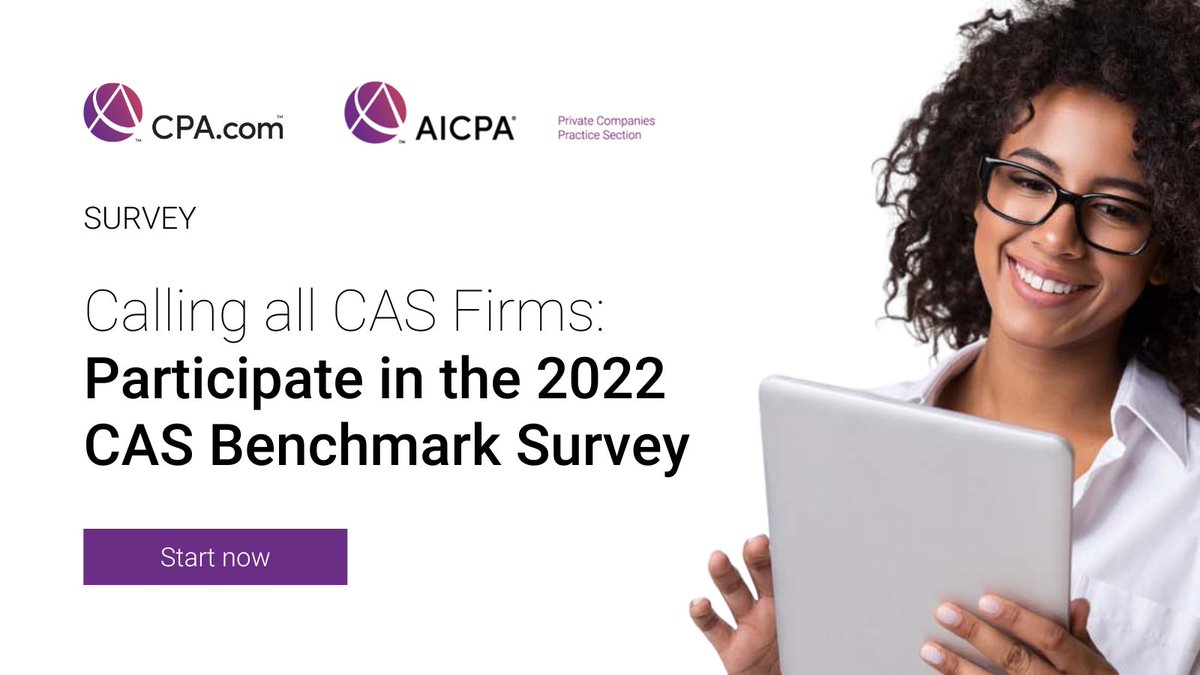 CPAcom's tweet photo. Participate in the CAS Benchmark Survey to help the profession understand how Client Advisory Services are evolving &amp; benchmark best practices. Once released, you’ll get a report on how your firm measures up to others in key areas. Take the survey now: https://t.co/hAytlQ0fAx https://t.co/CWm0E8eqVN
