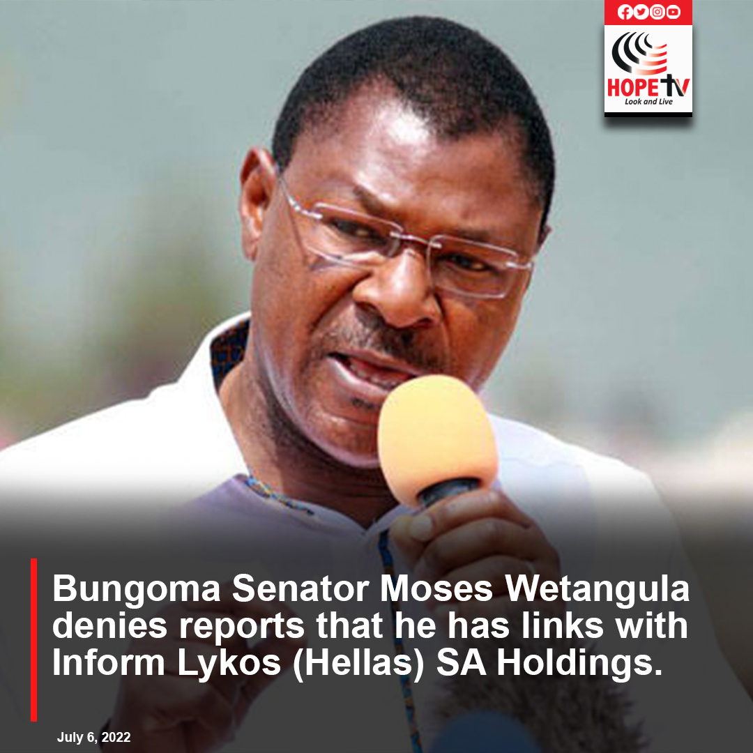 HopeTV_KE's tweet photo. Bungoma Senator Moses Wetangula denies reports that he has links with Inform Lykos (Hellas) SA Holdings, a company that was awarded a tender to print and supply election materials to the electoral commission IEBC.
#HopeNewsWatch https://t.co/uqmVDiaCRm