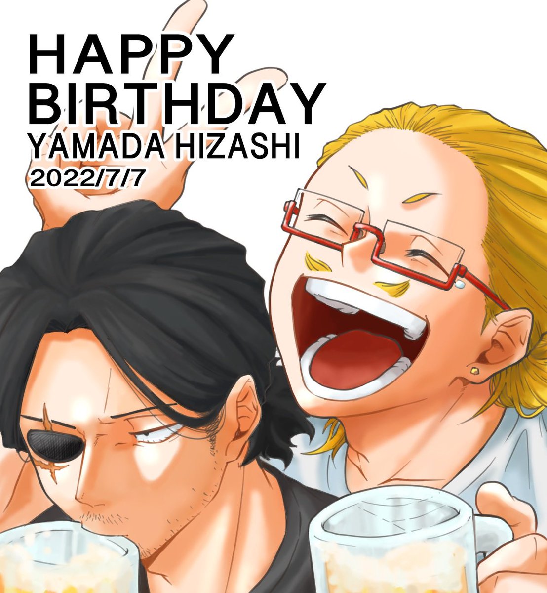 「🎉🎉🎉お誕生日おめでとう🎉🎉🎉
 #プレゼント・マイク誕生祭2022」|なかはのイラスト