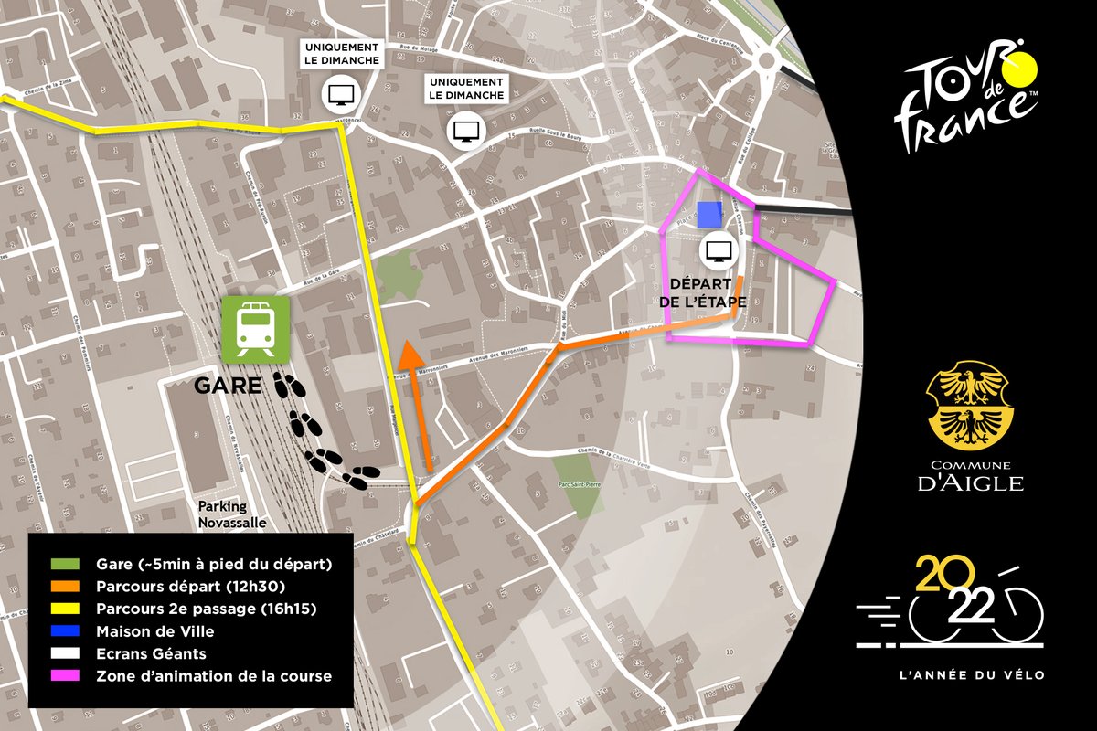 Saviez-vous que la gare CFF et les transports publics TPC se situent à moins de 5 minutes à pied de la ligne de départ ?!
Le meilleur moyen pour venir encourager les coureurs sans tracas.
Plus d'infos accès : aigle.ch/N11910/acces-e…