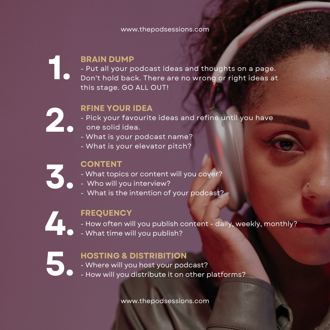 It doesn’t matter whether you’re starting your very first podcast or if you’re on your 5th production - here are 5 things to ask yourself at the start of your podcast journey. HAVE FUN! 🎙

#thepodcastsessions #podcastsessions #thepodsessions #micup #podnews