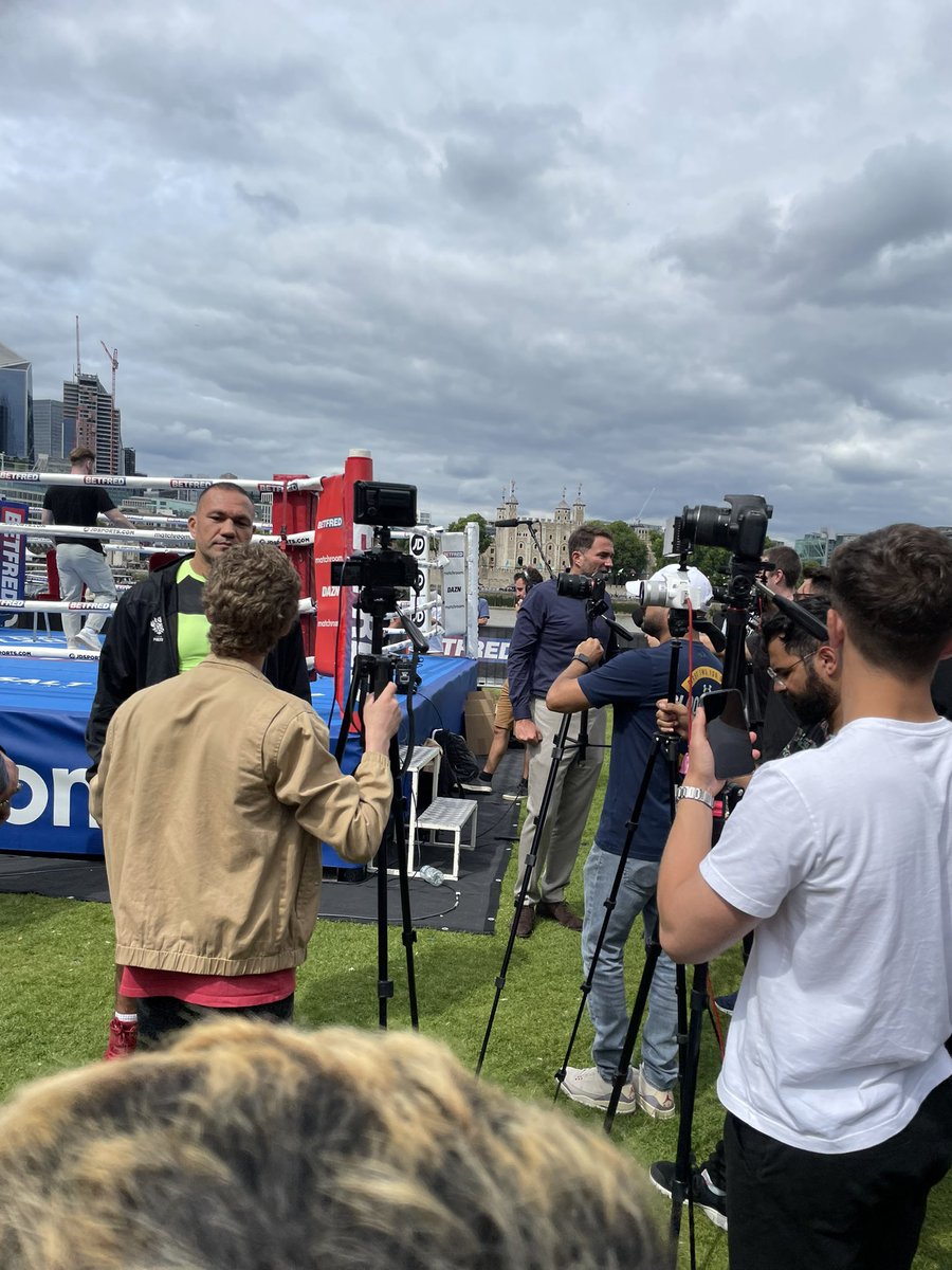 BabyIronMike's tweet photo. I been inactive but we back media day @ant_crolla @EddieHearn @DerekWarChisora @MatchroomBoxing @258mgt #ChisoraPulev2 https://t.co/YOhTKgQqe3