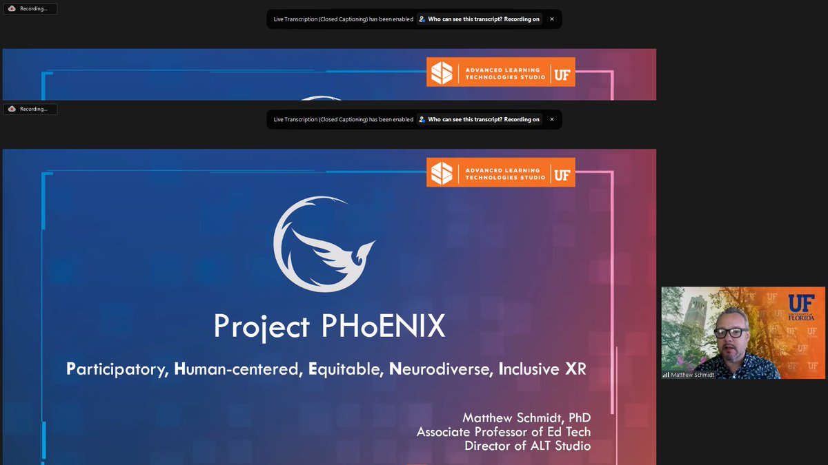 AVRA 2023 (@avra2022) on Twitter photo Next up, we have Matthew Schmidt's presentation based on his work titled: Project PHoENIX: Participatory, Human-centered, Equitable, Neurodiverse, Inclusive XR #vr #research #autism #neurodiversity #phd #immersive Next up, we have Matthew Schmidt's presentation based on his work titled: Project PHoENIX: Participatory, Human-centered, Equitable, Neurodiverse, Inclusive XR #vr #research #autism #neurodiversity #phd #immersive