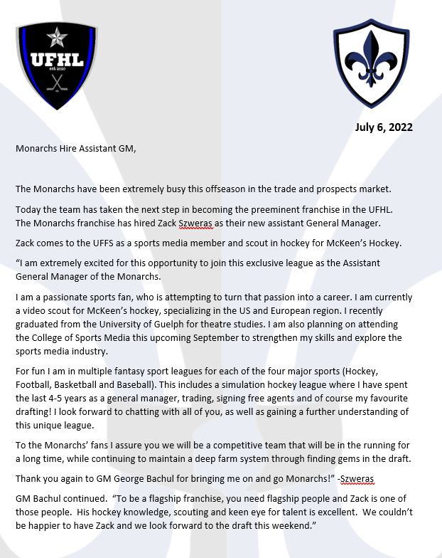 Welcome <a href="/Zack_Szweras/">Zack Szweras</a>